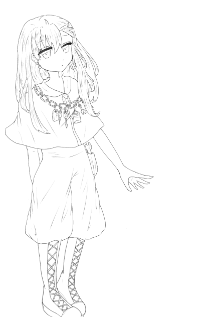 深雲(ミクモ) 線画