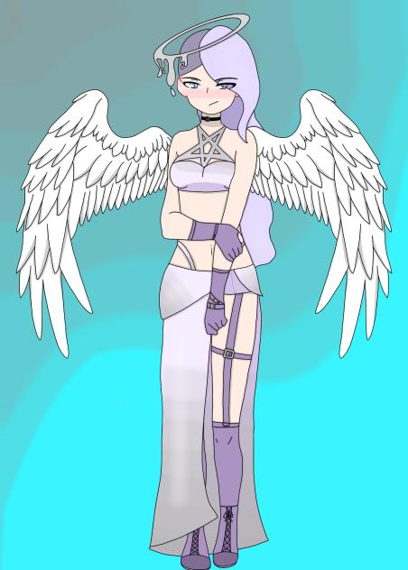 Soft Lea, in her angel outfit