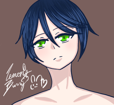 Blue haired guy - ibisPaint