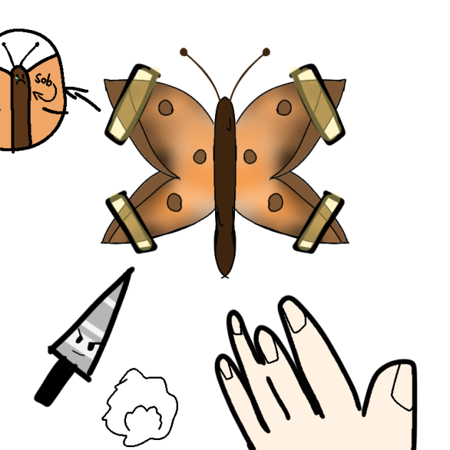 Poor butterfly... - ibisPaint
