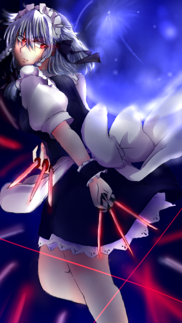 咲夜さん   線画塗ってみた