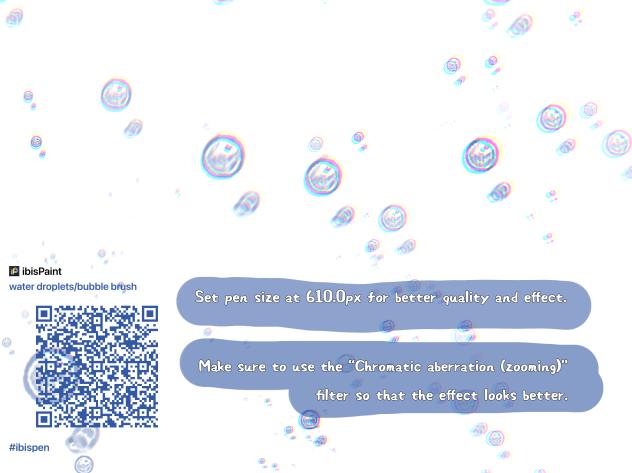 Water droplets;bubble brush