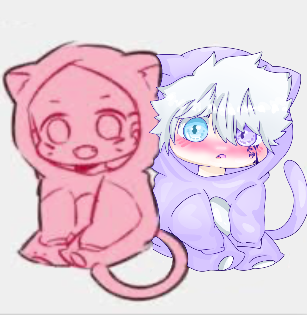 Cat onesie collab lol