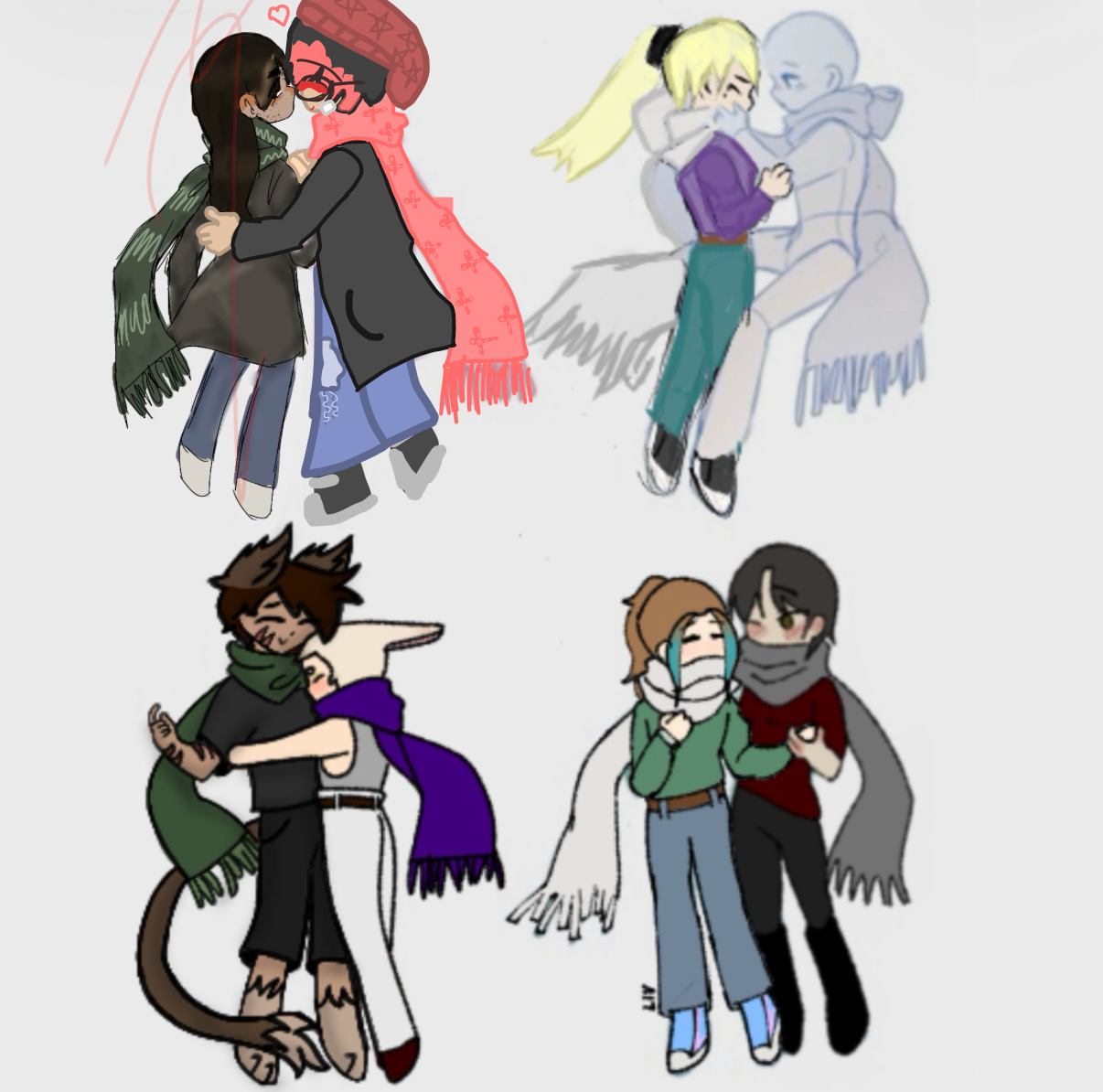 Winter Couple Collab - ibisPaint