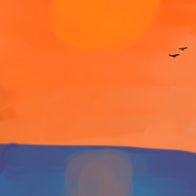 海と夕日