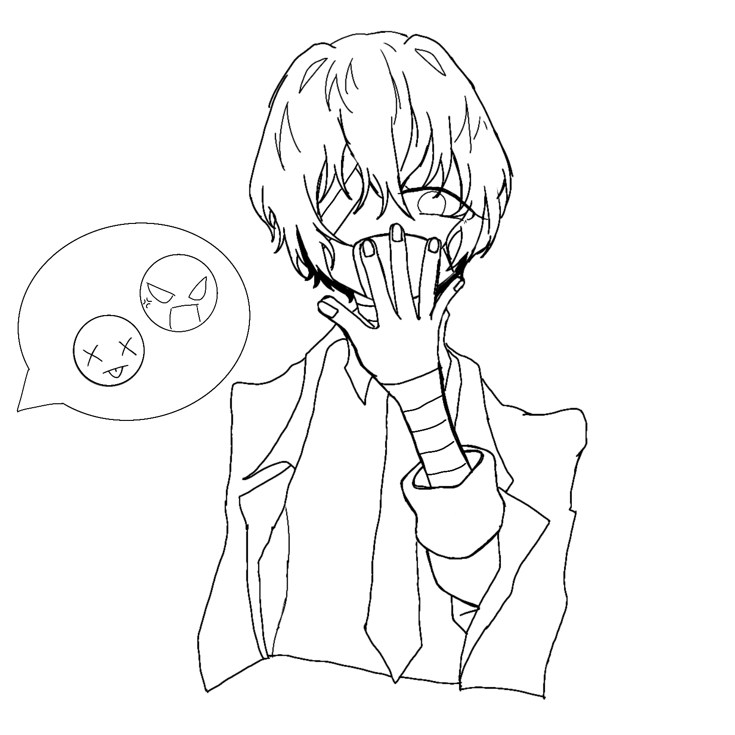 あなたのために 線画 月見ヤチヨ 線画 - ibisPaint