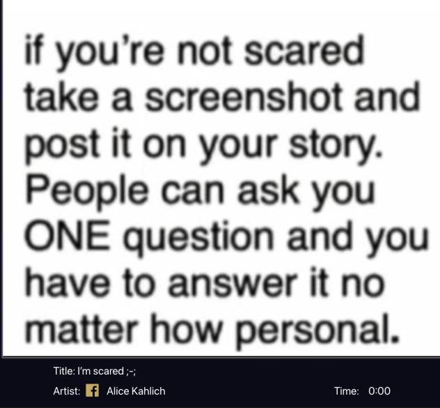 I’m not scared