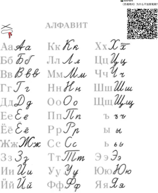 呃啊俄文手写体…就像俄罗斯的轻工业一样感人💦🌝