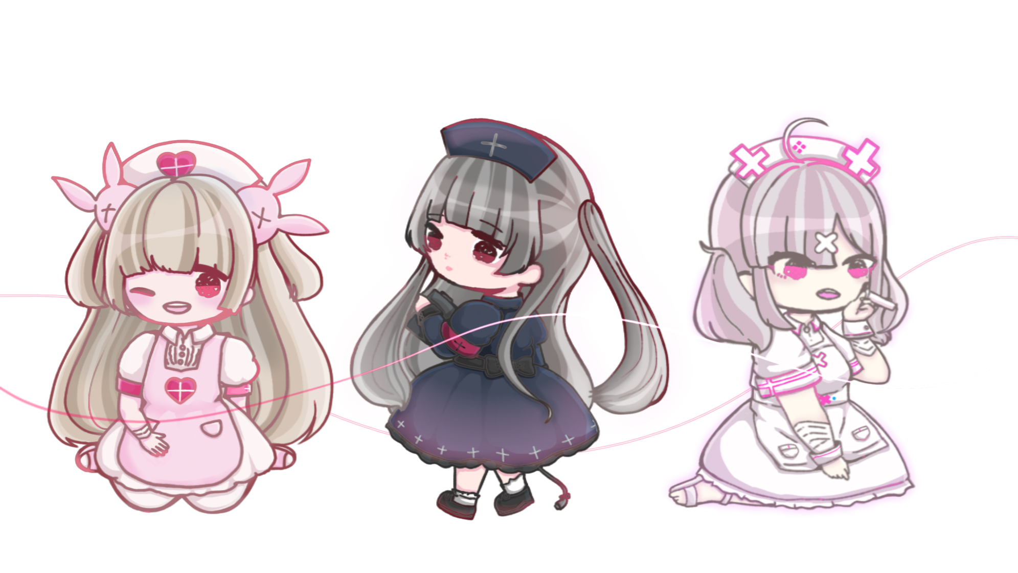 バーチャルナース 名取さな 薬袋カルテ 健屋花那 Ibispaint