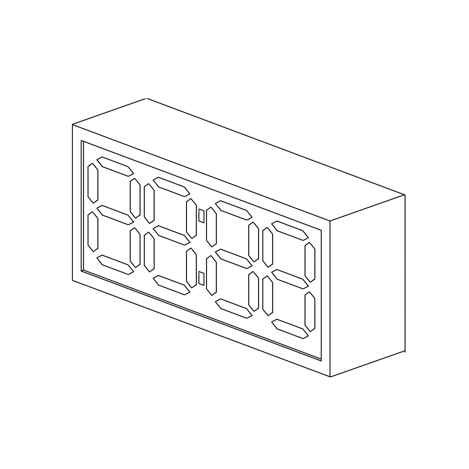 Digital Clock (Outline) - ibisPaint
