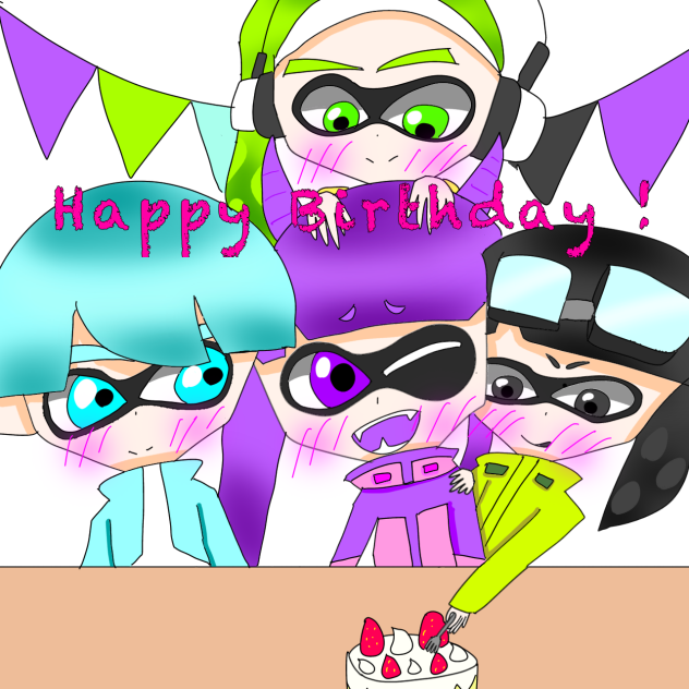 ウベリちゃんおたおめイラスト！