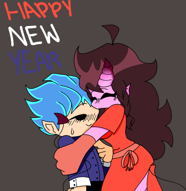 Happy new year picture redraw