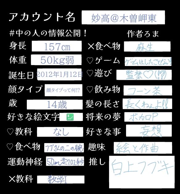妙高＠木曽岬東の中の人の情報公開！
