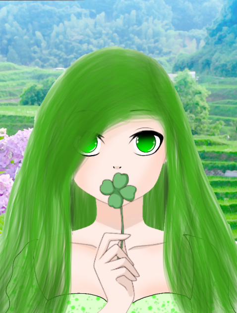 Leafeon as a anime girl