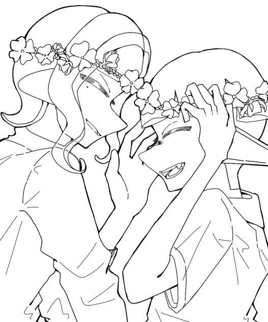 線画　ヤキイカ＆タコヤキ