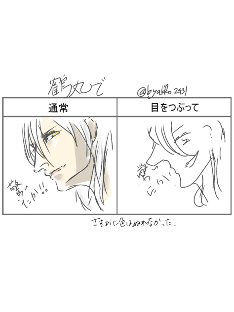 【刀剣乱舞】目をつぶったり【鶴丸】