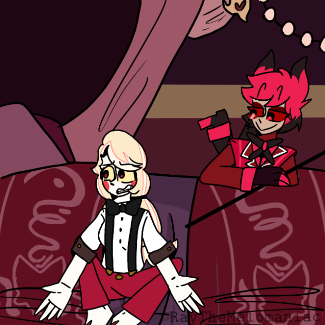 Hazbin Hotel scene redraw