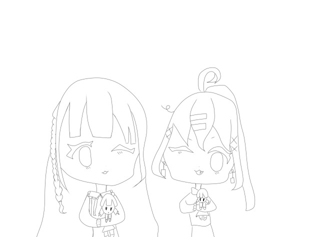 私の姉妹2      塗り絵