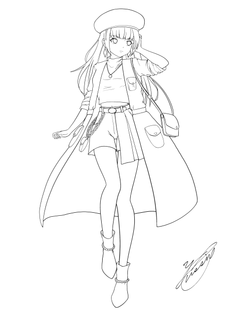 Black Girl（線画）