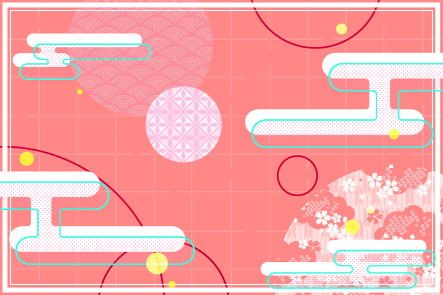 和風レトロポップ(赤)