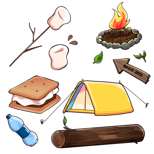 mountain camping stickers