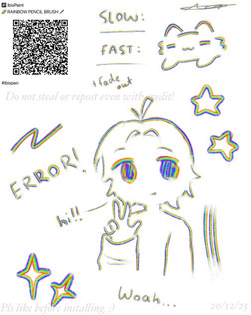 🌈 RAINBOW PENCIL BRUSH 🖊️