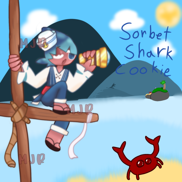 Sorbet shark cookie