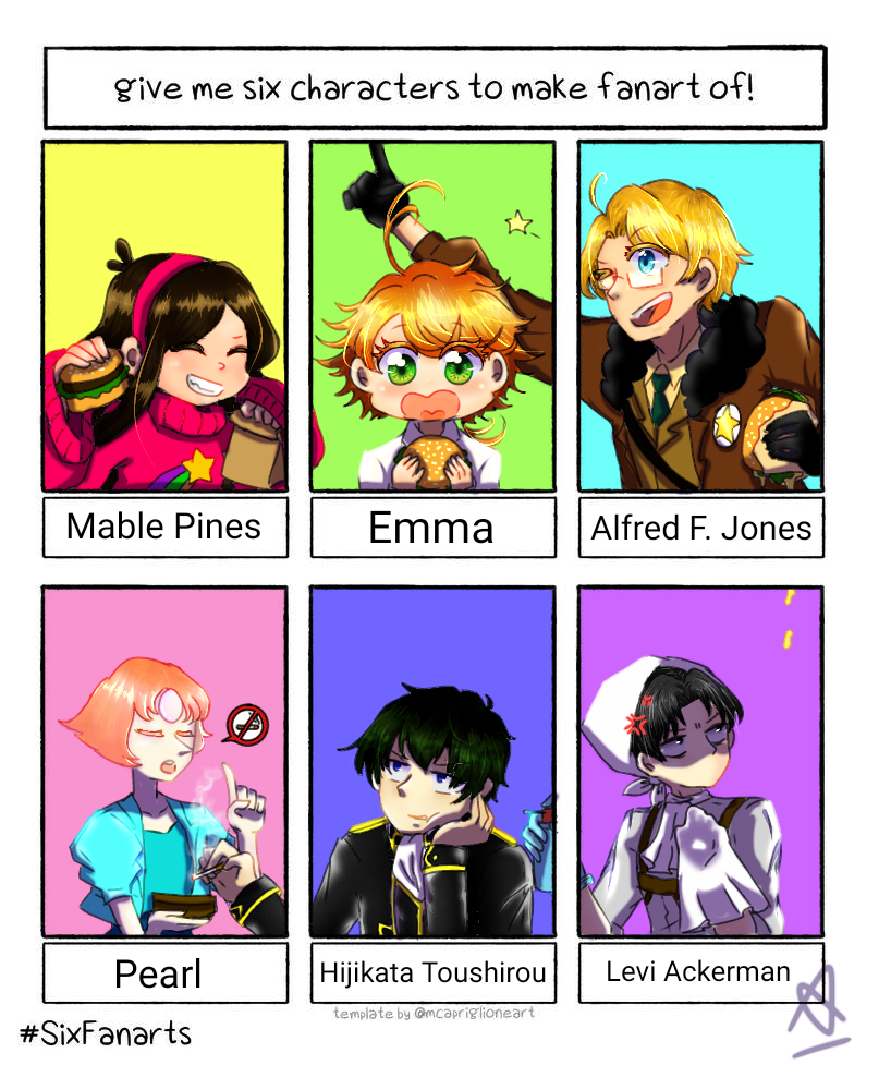 6 Characters Fanart Challenge - ibisPaint