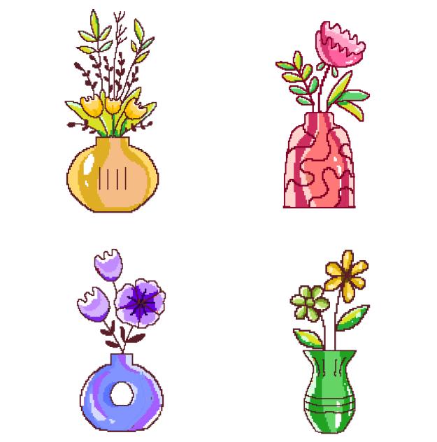 Flower decoration pixel
