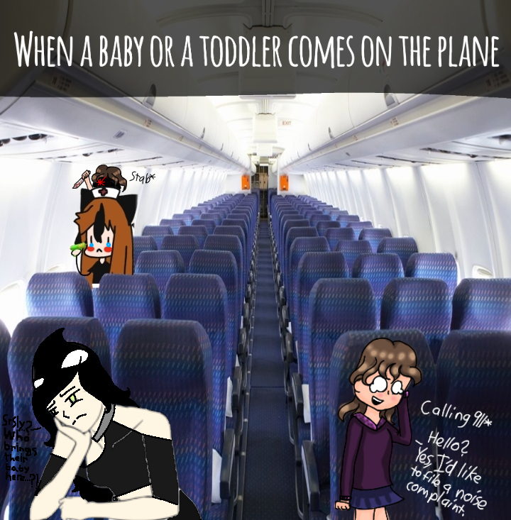 When a baby or toddler is on the plane - ibisPaint