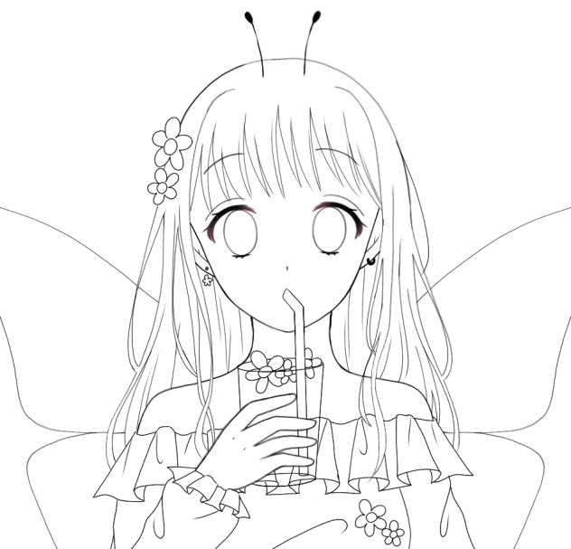 🌼Butterfly線画🌼