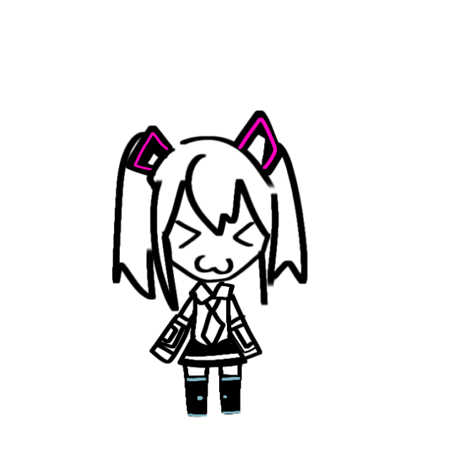 intense spinning of Hatsune Miku