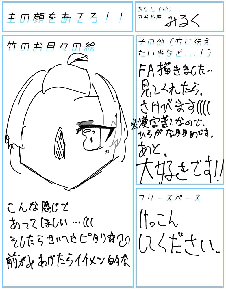 目をつぶって書いたイラスト RT @zpdlxmcu: