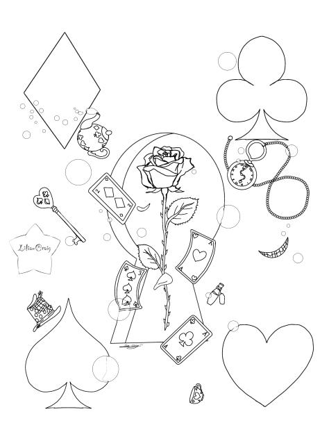 Welcome to wonderland coloring page