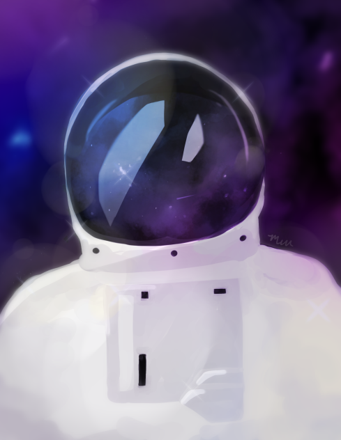 Floating in space