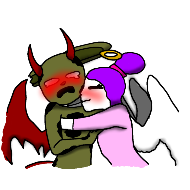 An angle and a demon in love ❤️❤️✨️✨️