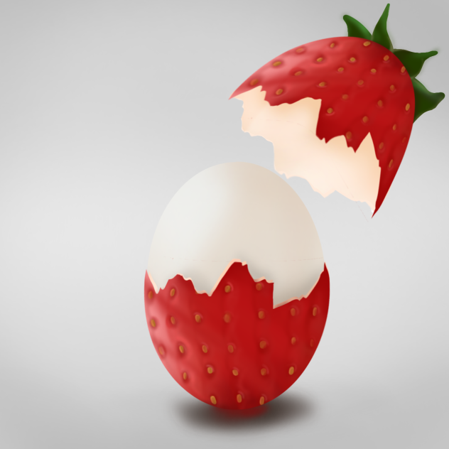 strawberry..wait its egg🤯2