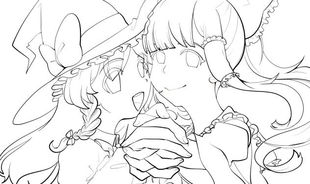 Hey!レイマリ 線画