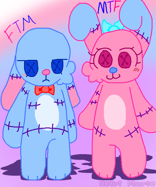 Trans bunnies 🐰🏳️‍⚧️