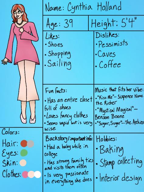 Cynthia reference sheet
