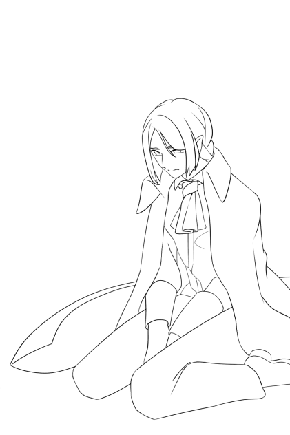 影の悪魔さん 線画