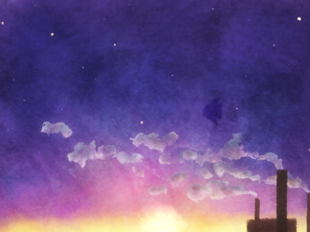 背景などにでもどうぞ。夕空