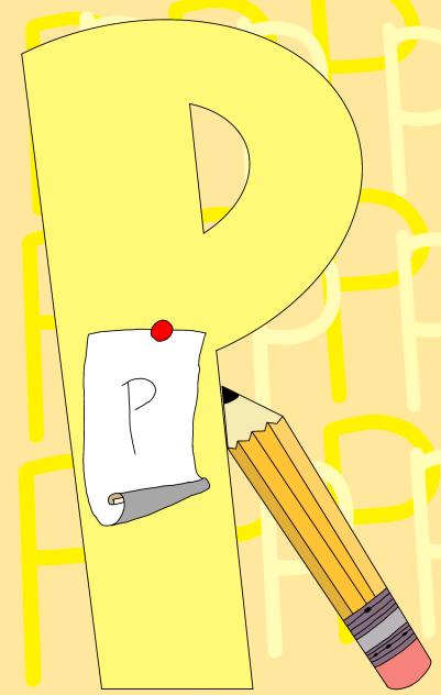 Letter P for paper and pencil