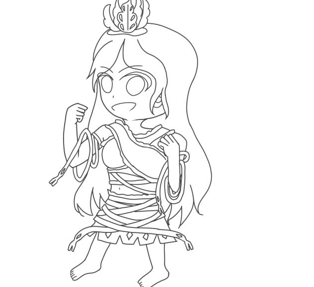 ウバメちゃん（線画）