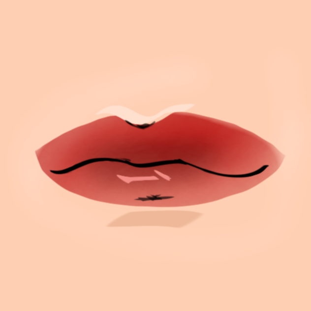 I drew juicy lips