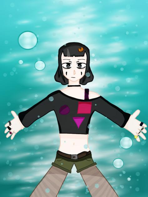under water