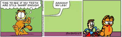 Corrupting a Garfield comic strip