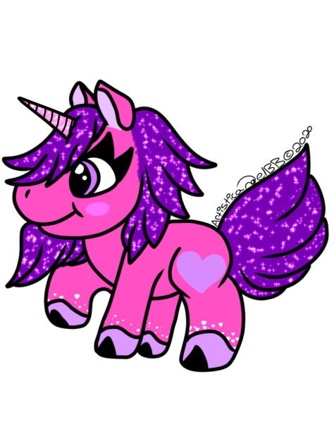 Chibi Pink And Purple Unicorn - Speedpai