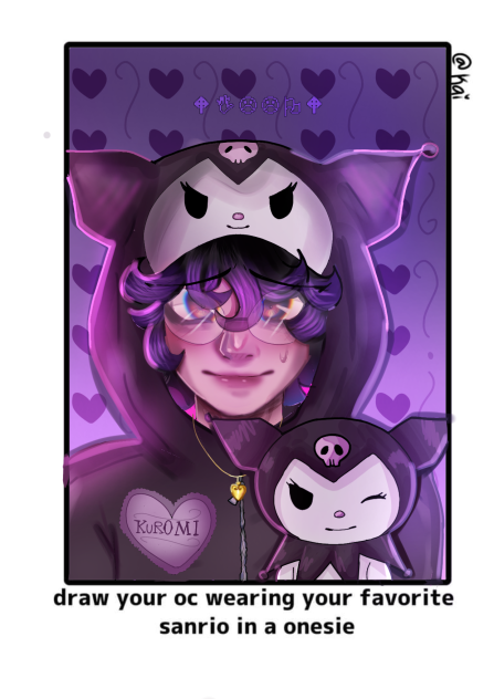 Kuromi plus one of my ocs