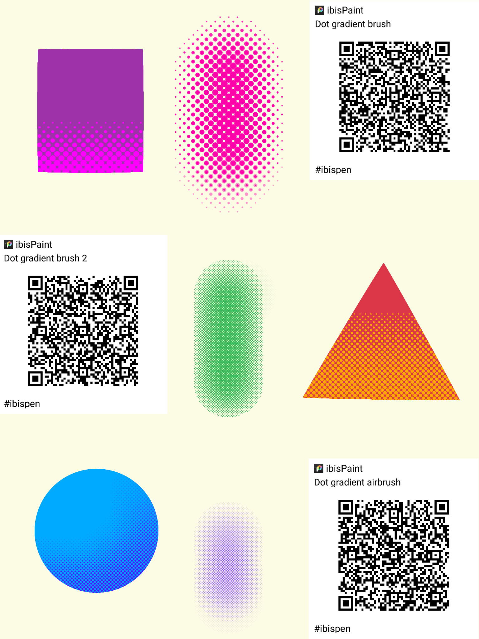 Halftone dot gradient brushes - ibisPaint